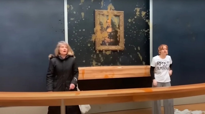 Klímaterroristák támadtak a Mona Lisára