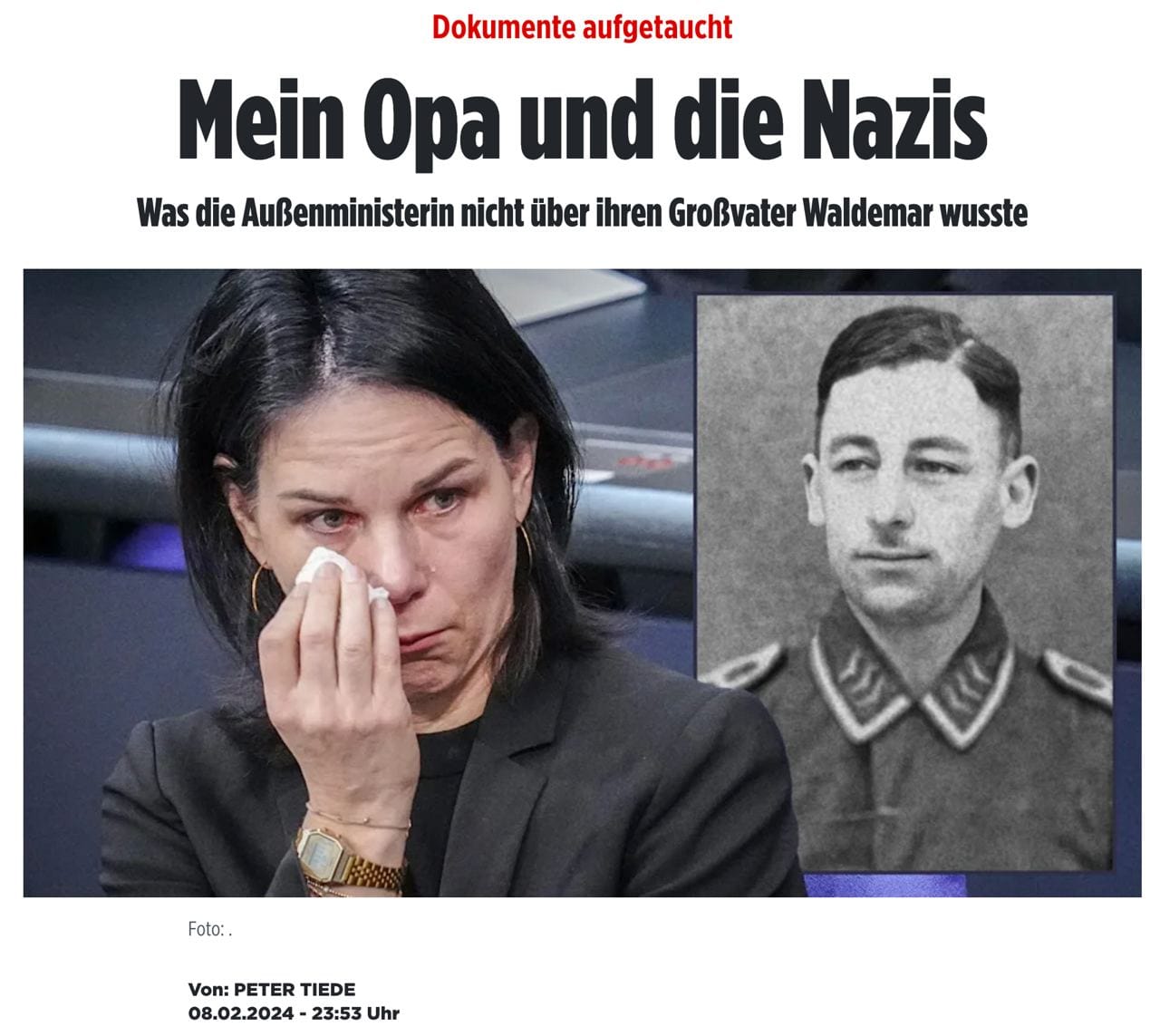 Annalena Baerbock nagyapja a Wehrmacht tisztje és a nácik elkötelezett híve volt