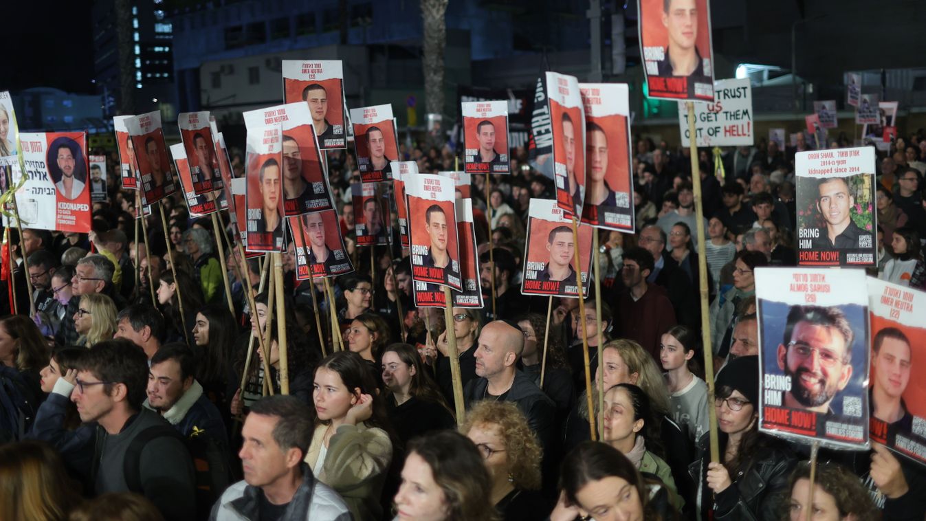 Izraeli városokban tüntettek a túszokért