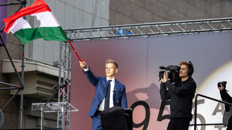 Magyar Péter rajongója a férfi, aki papírvágó késsel ment megzavarni Orbán Viktor ünnepi beszédét