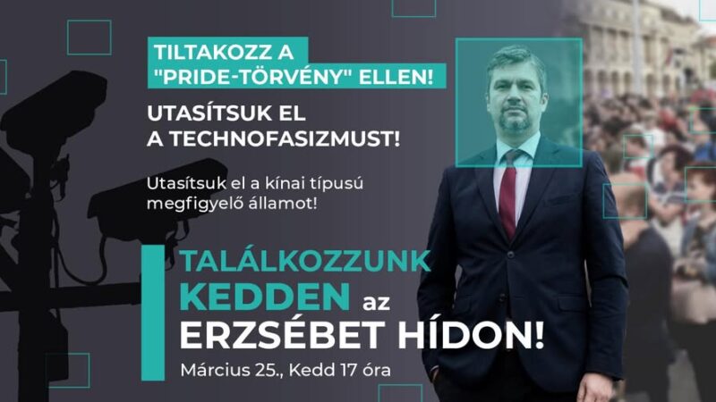 Jövő keddre az Erzsébet hídhoz jelentett be tüntetést Hadházy Ákos