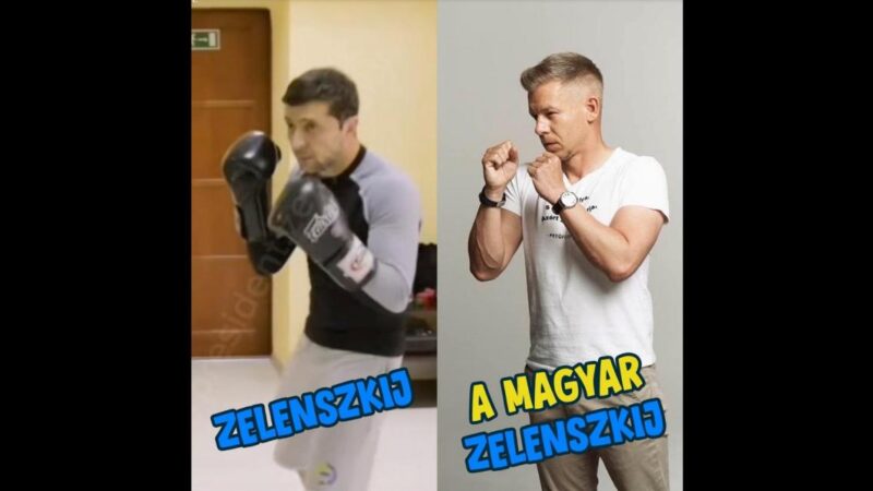 Még a boxolós képével is Zelenszkijt másolja Magyar Péter