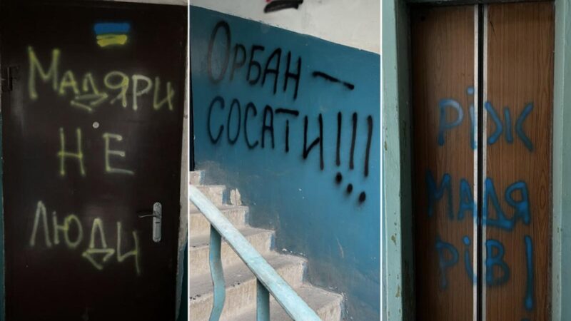 „Szo*jon Orbán!” – újabb magyarellenes feliratokat festettek fel Kárpátalján