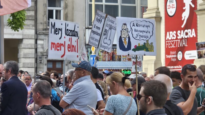 Hadházy Ákos újra a Ferenciek terén tüntetett