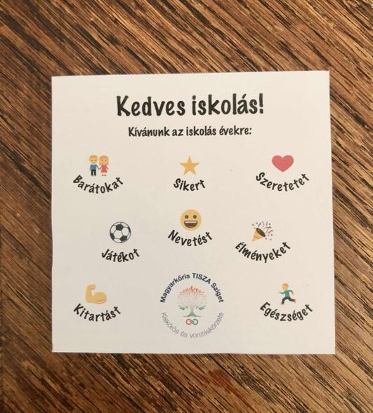 Pártlogós csomagokkal készült az iskolásoknak a TISZA Párt helyi csoportja – törvénysértő politikai akció körvonalazódik