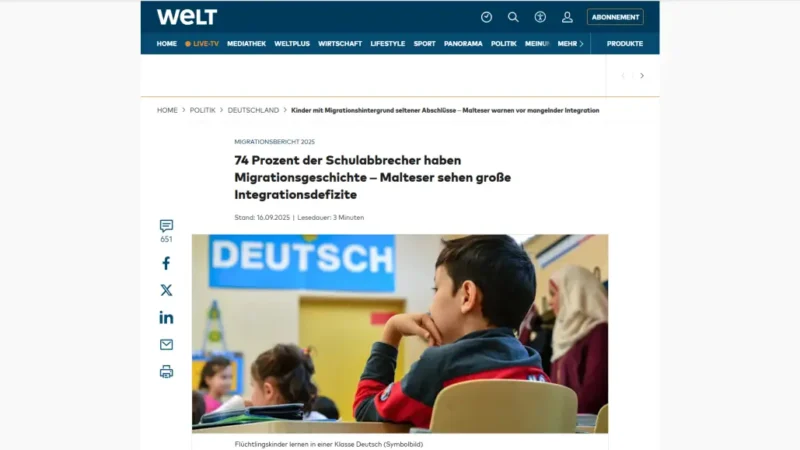 Németország: minden harmadik iskolás migrációs hátterű