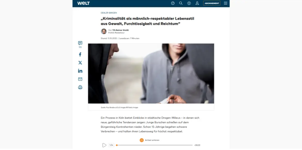 Köln: drogkereskedő 15 évesek lövöldöznek egymásra a nyílt utcán