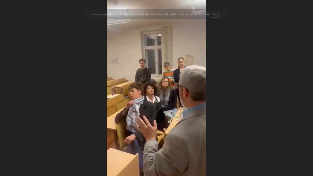 Palesztinpárti aktivisták balhéztak az ELTE-n