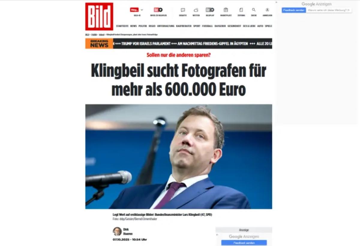 Havi 10 millióért keres magának fotóst a német miniszter