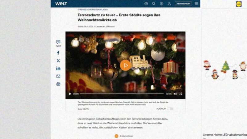 A terror ára: lemondják a karácsonyi vásárokat a német városokban