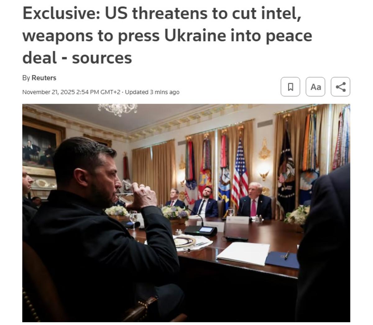 Az USA azzal fenyegetőzik, hogy leállítja a fegyverszállítmányokat Ukrajnának, ha nem írják alá a béketervet