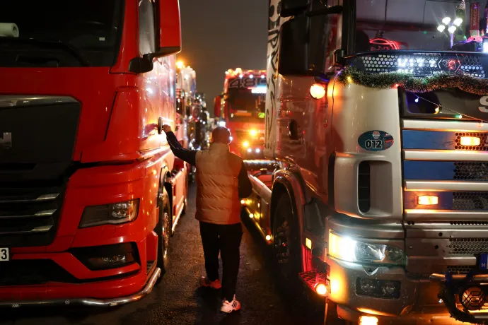 Kamionos tüntetés Budapesten