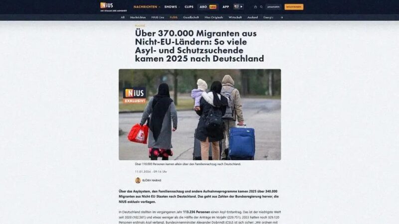 Népességcsere: közel 400 000 migráns érkezett Németországba 2025-ben