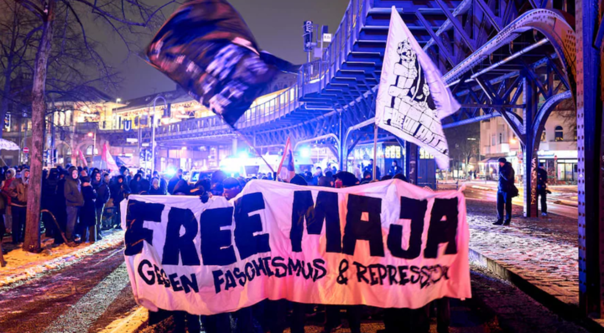 Berlinben vergődtek az antifák, Maja szabadon engedését követelték – videóval