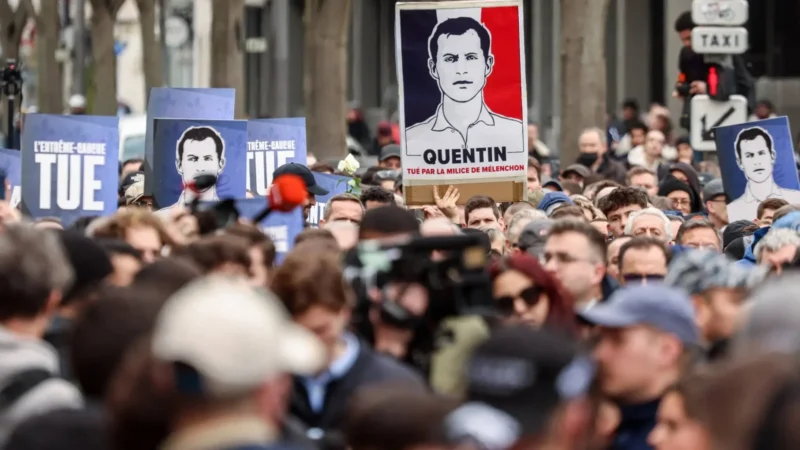 Ezrek álltak ki az antifa által meggyilkolt Quentin mellett Lyonban