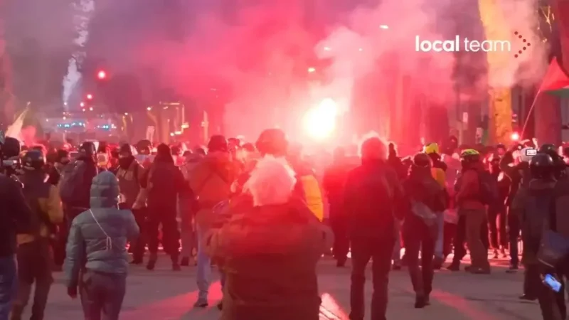 Egész Európából érkeztek antifák a torinói erőszakos tüntetésre – videóval