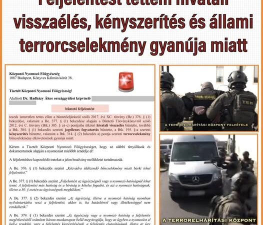 Hadházy: terrorcselekmény történt, feljelentést tesz a kormány ellen