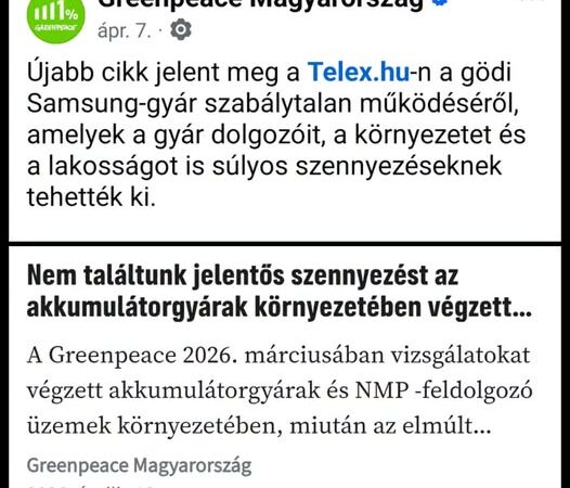 Választások után: Kamu volt a gödi akkugyárat ért környezetszennyezési vád