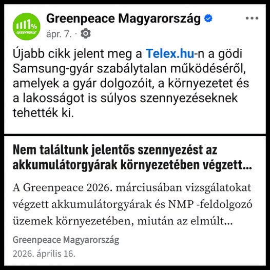 Választások után: Kamu volt a gödi akkugyárat ért környezetszennyezési vád