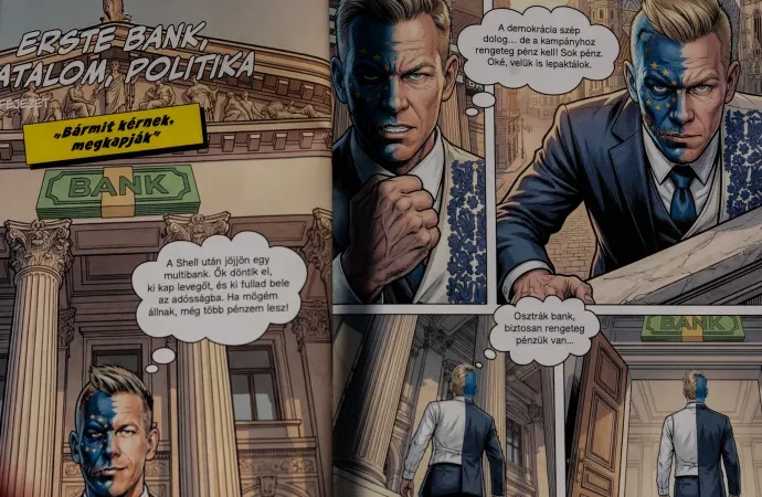 Pert indít az Erste Bank a Magyar Péterről szóló képregény miatt