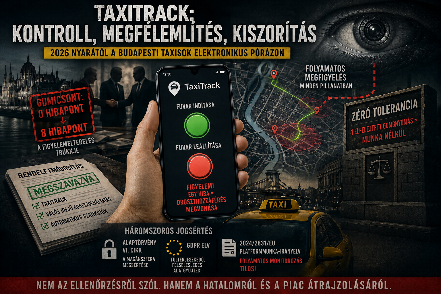 Digitális póráz és rejtett piaci előnyök: a budapesti taxirendelet sötét háttere