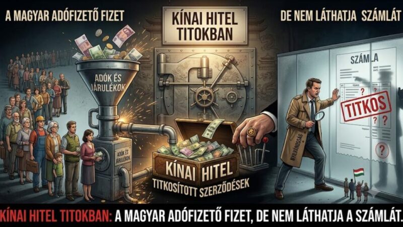 Kínai hitel titokban a magyar adófizető fizet, de nem láthatja a számlát