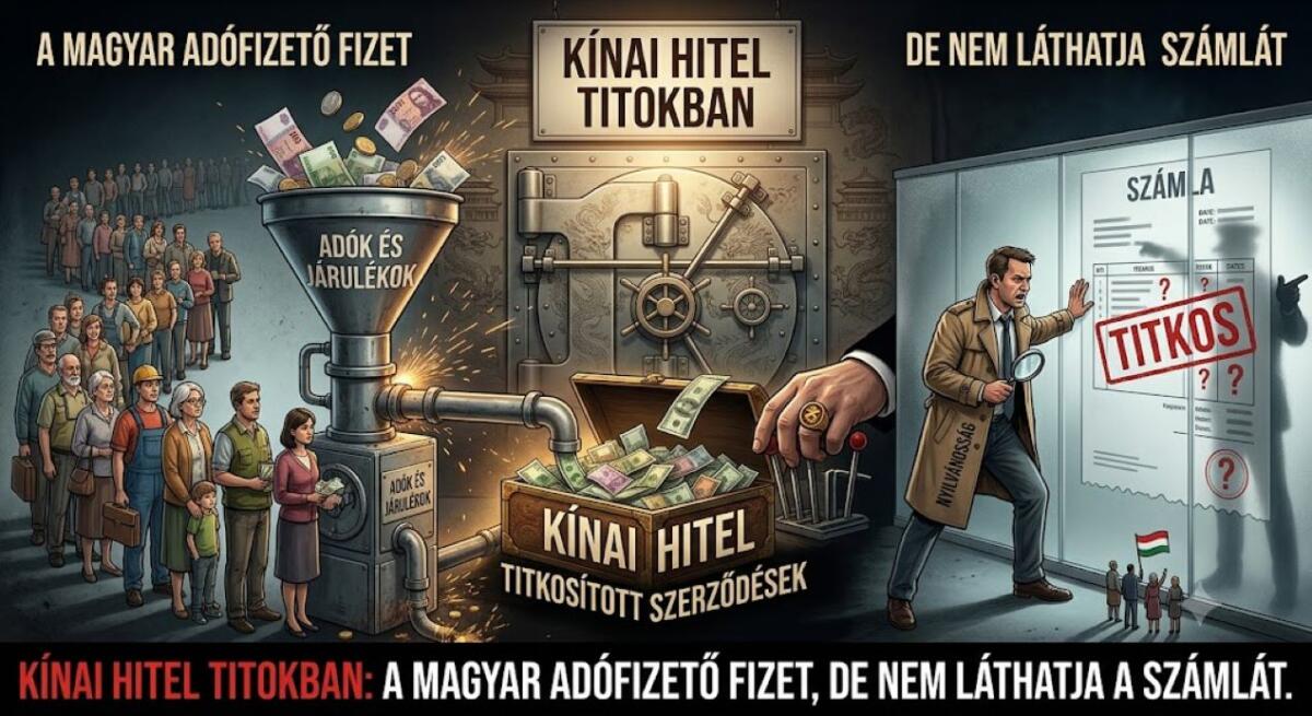 Kínai hitel titokban a magyar adófizető fizet, de nem láthatja a számlát